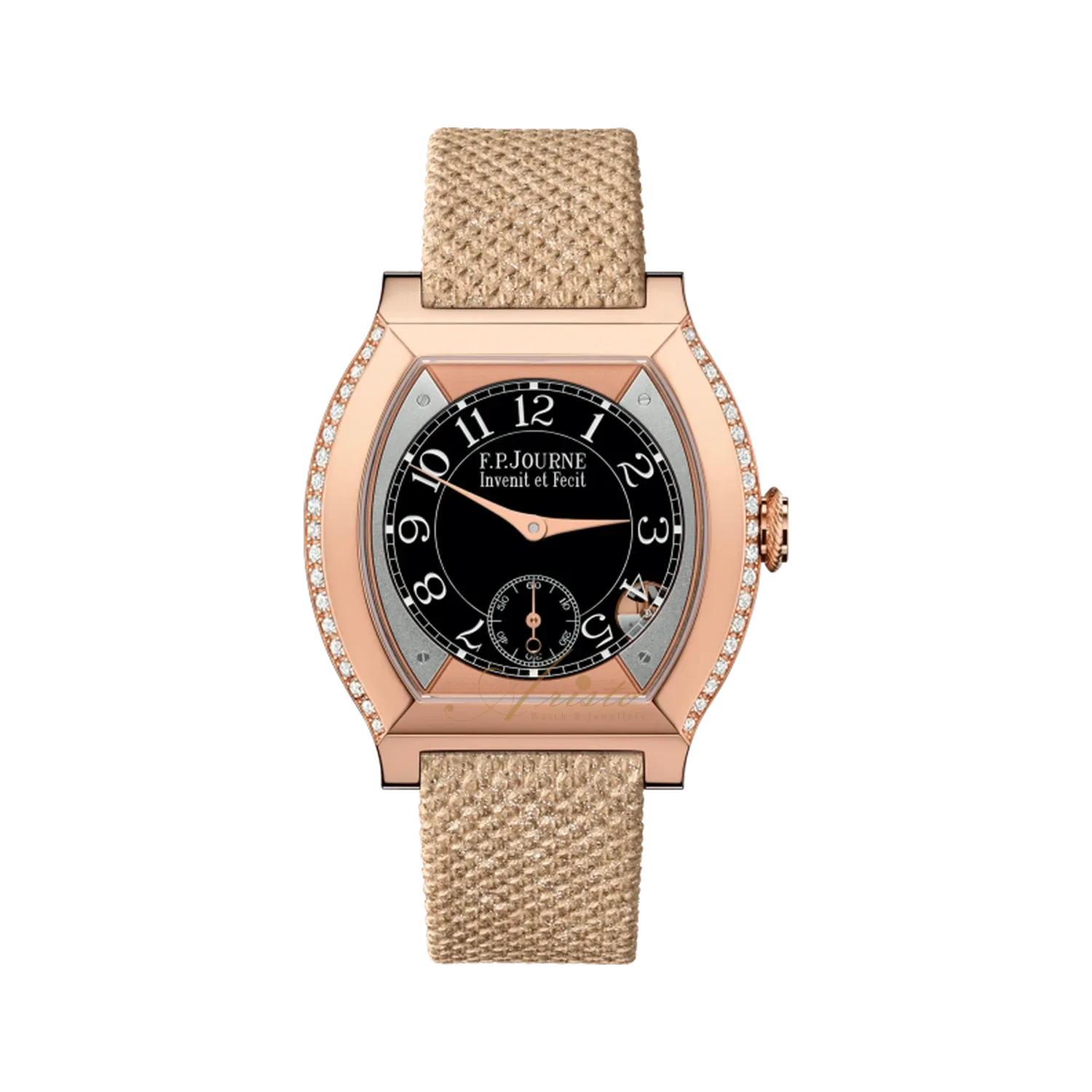 élégante 40 mm 6N Gold or Platinum 2 Rows Of Diamonds - Ref. EL