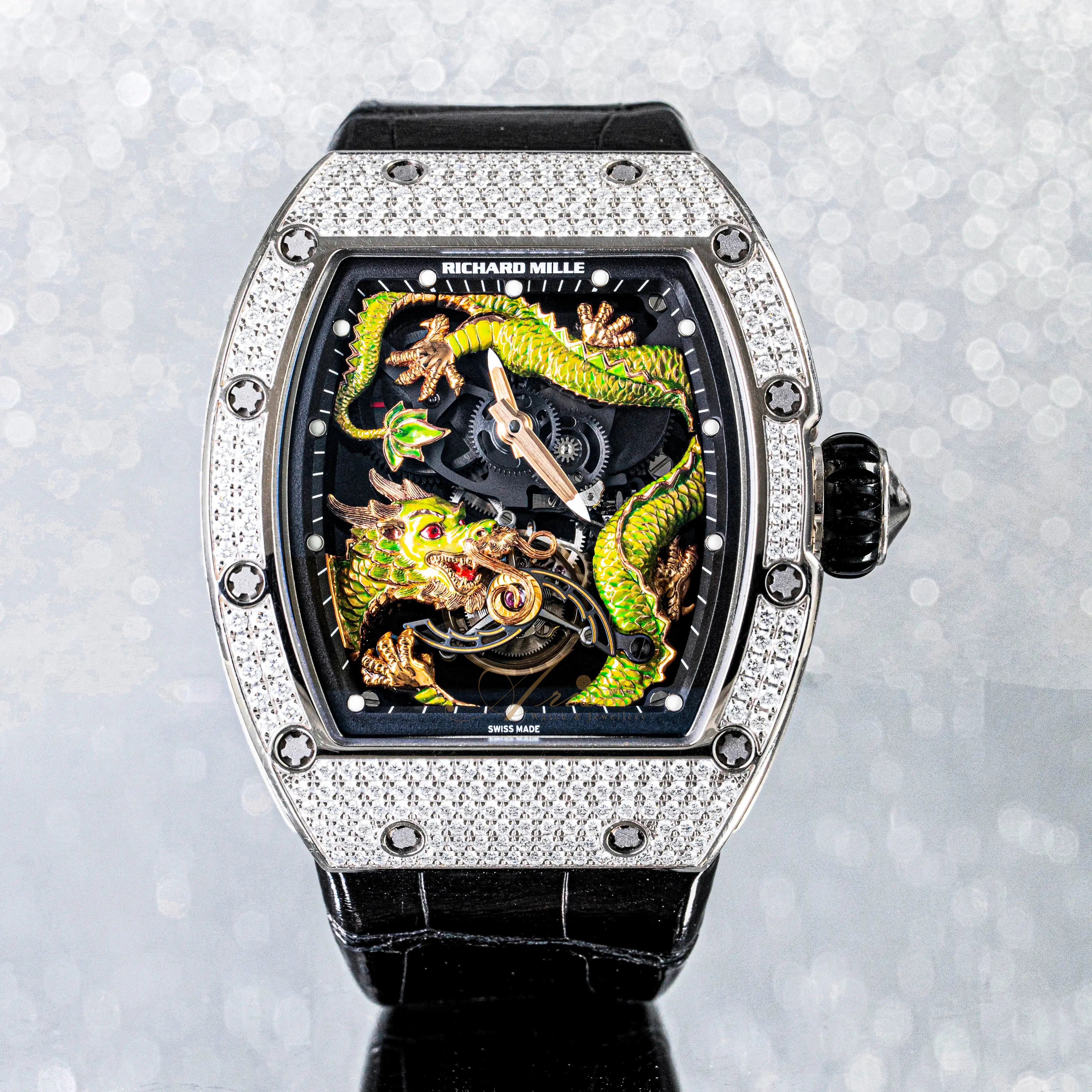 RM057 WG Full Setting Green Dragon image 6