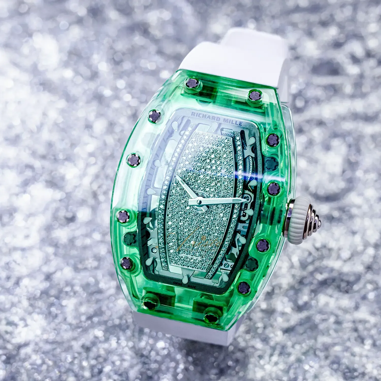 RM07-02 Green Sapphire Diamond image 5