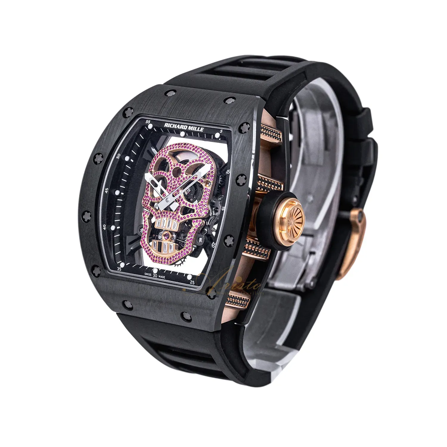 RM52-01 Black Ceramic Ruby Skull image 2