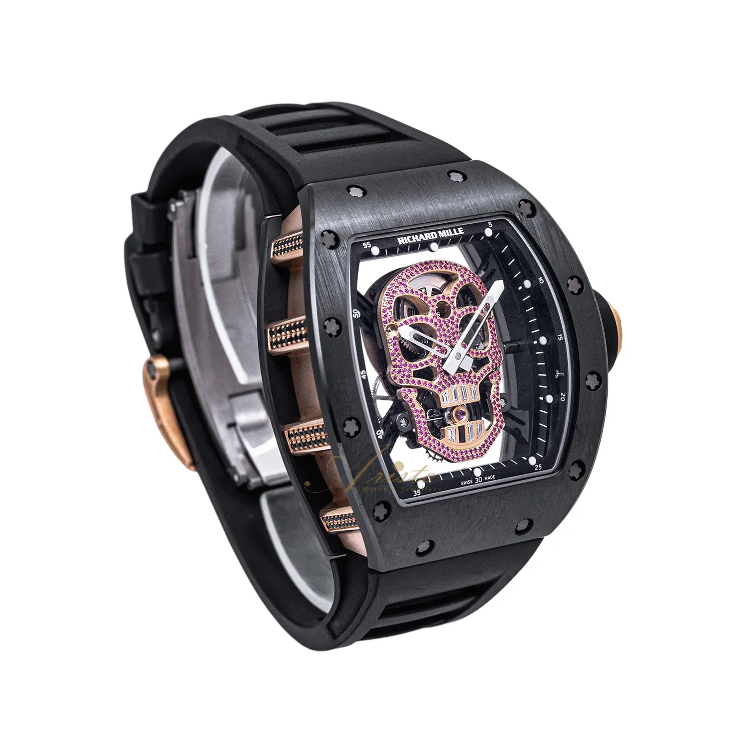 RM52-01 Black Ceramic Ruby Skull image 3
