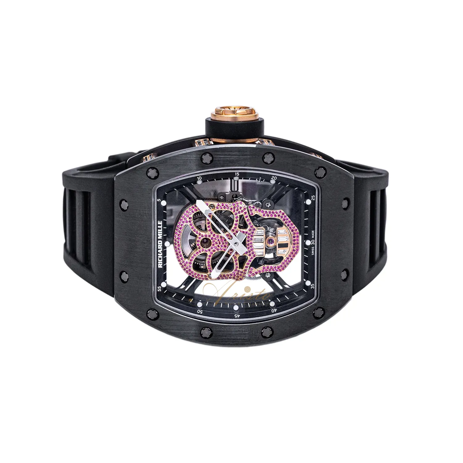 RM52-01 Black Ceramic Ruby Skull image 4