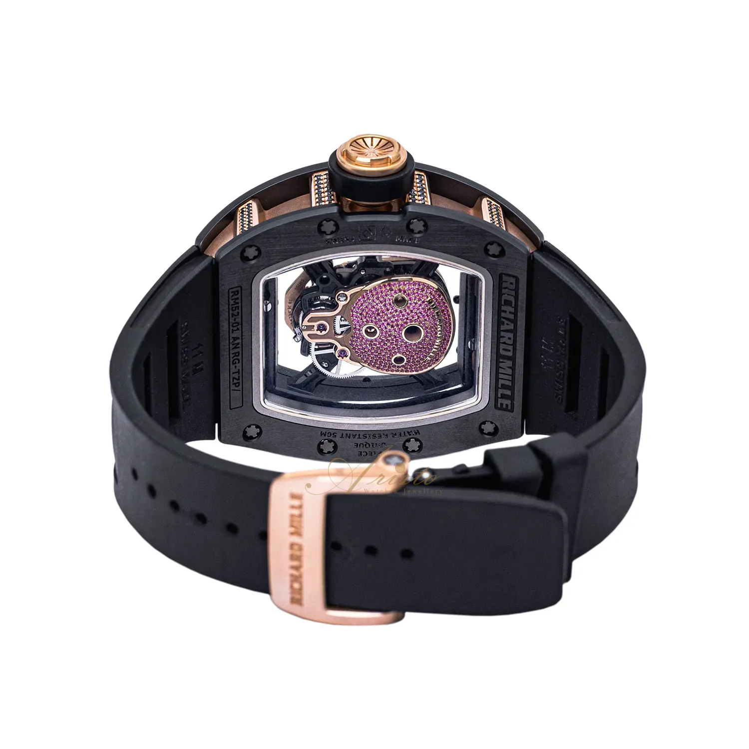 RM52-01 Black Ceramic Ruby Skull image 5