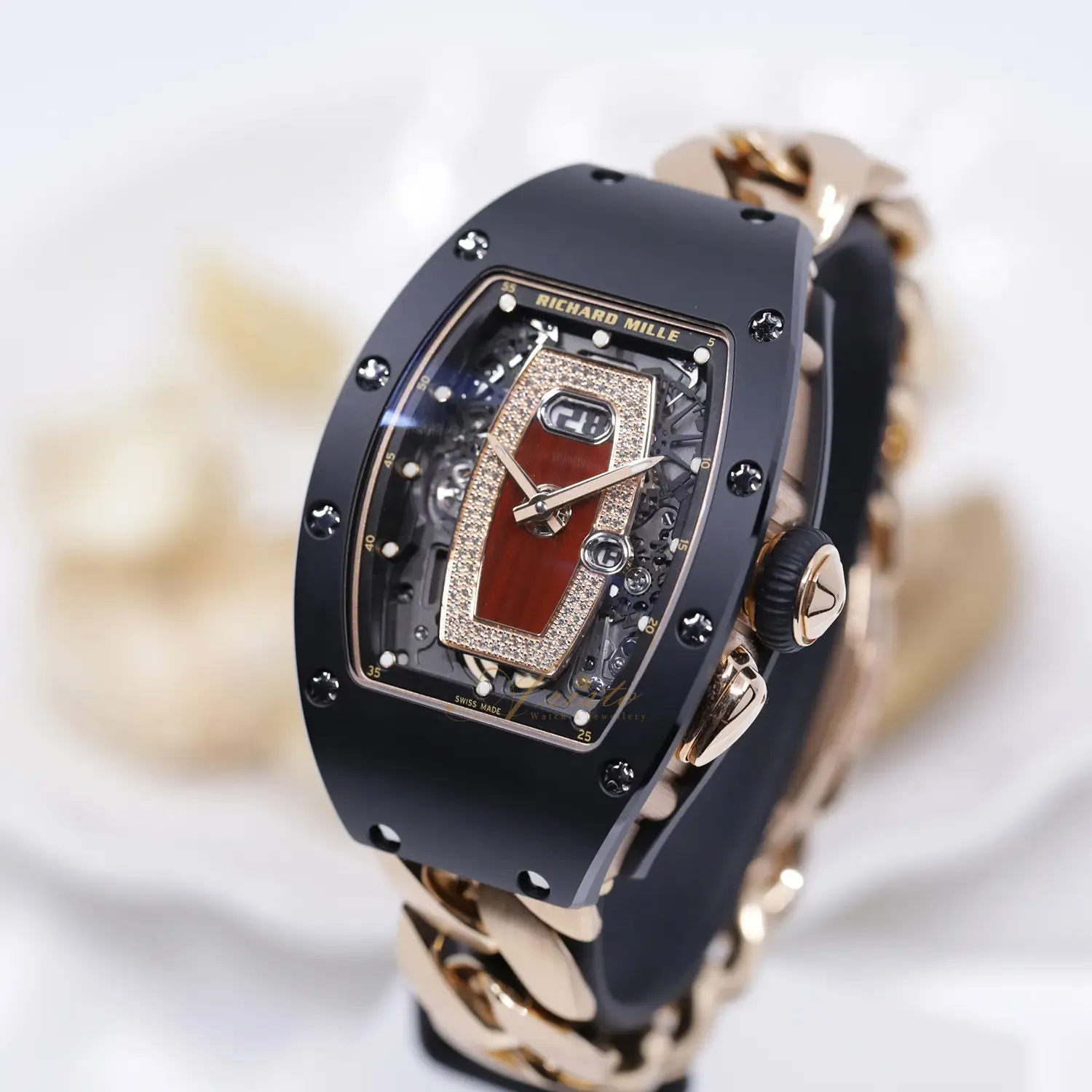 RM037 Black Ceramic RG Bracelet image 5