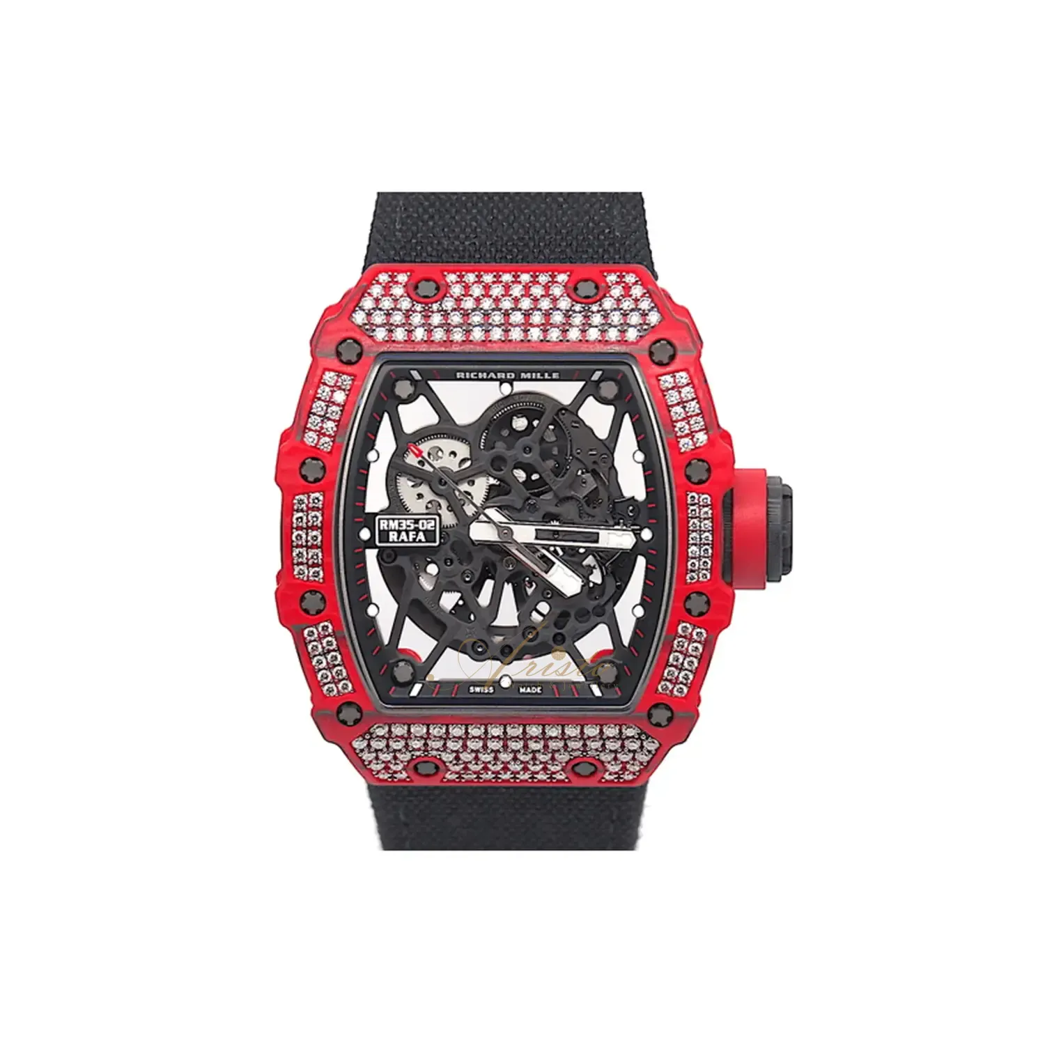 RM35-02 Red Carbon TPT Diamond Setting