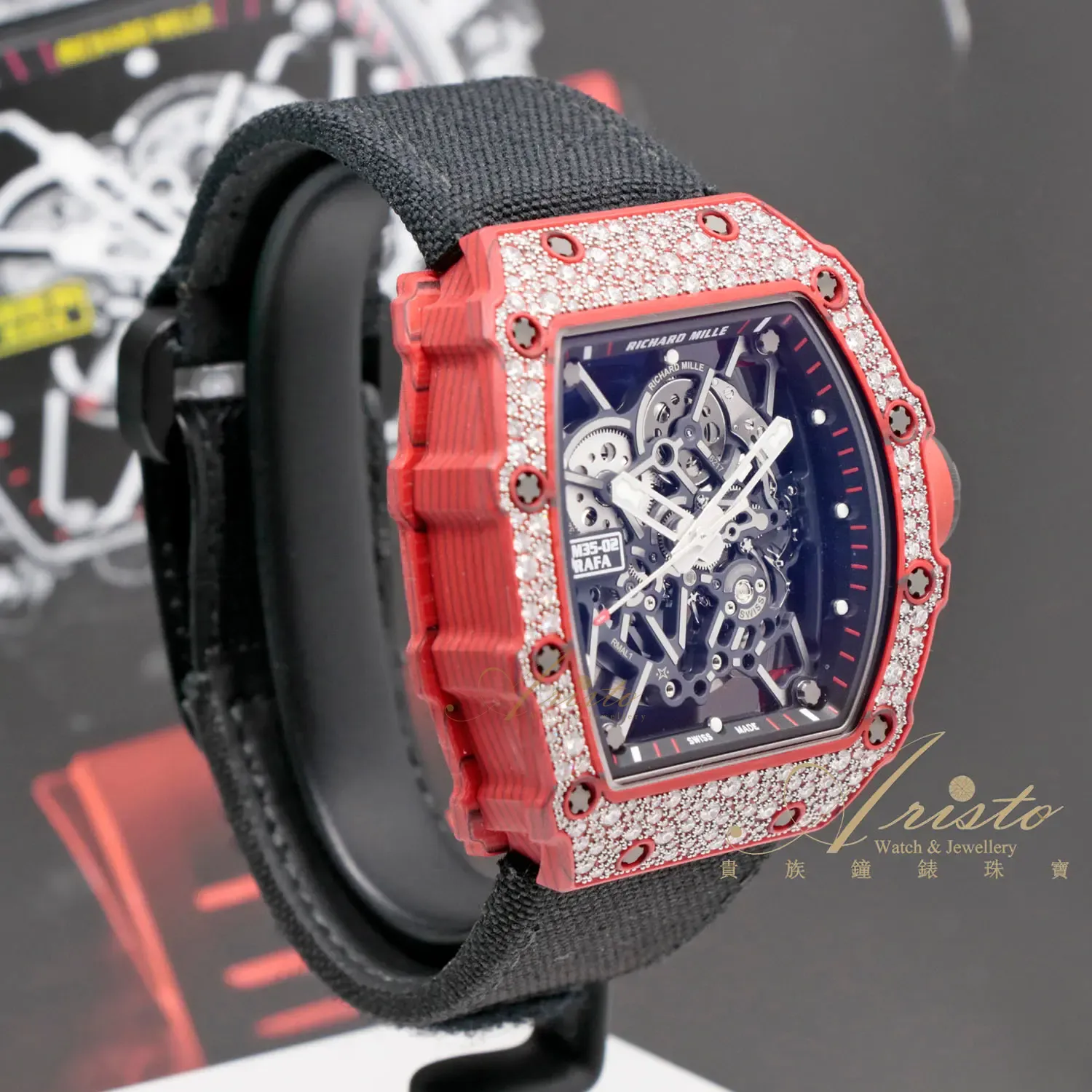 RM35-02 Red Carbon TPT Snow Setting image 4
