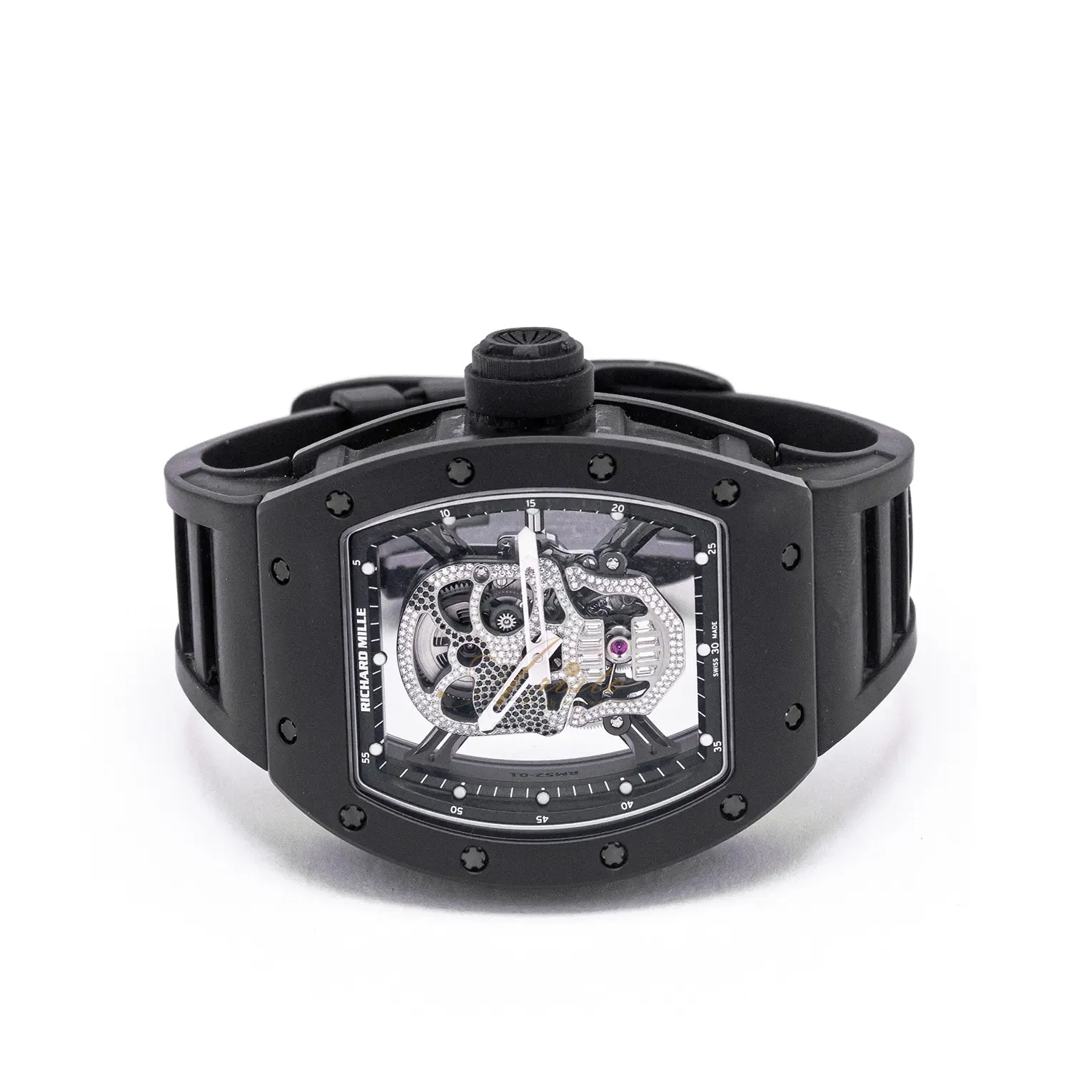 RM52-01 Black Ceramic Diamond Skull image 4