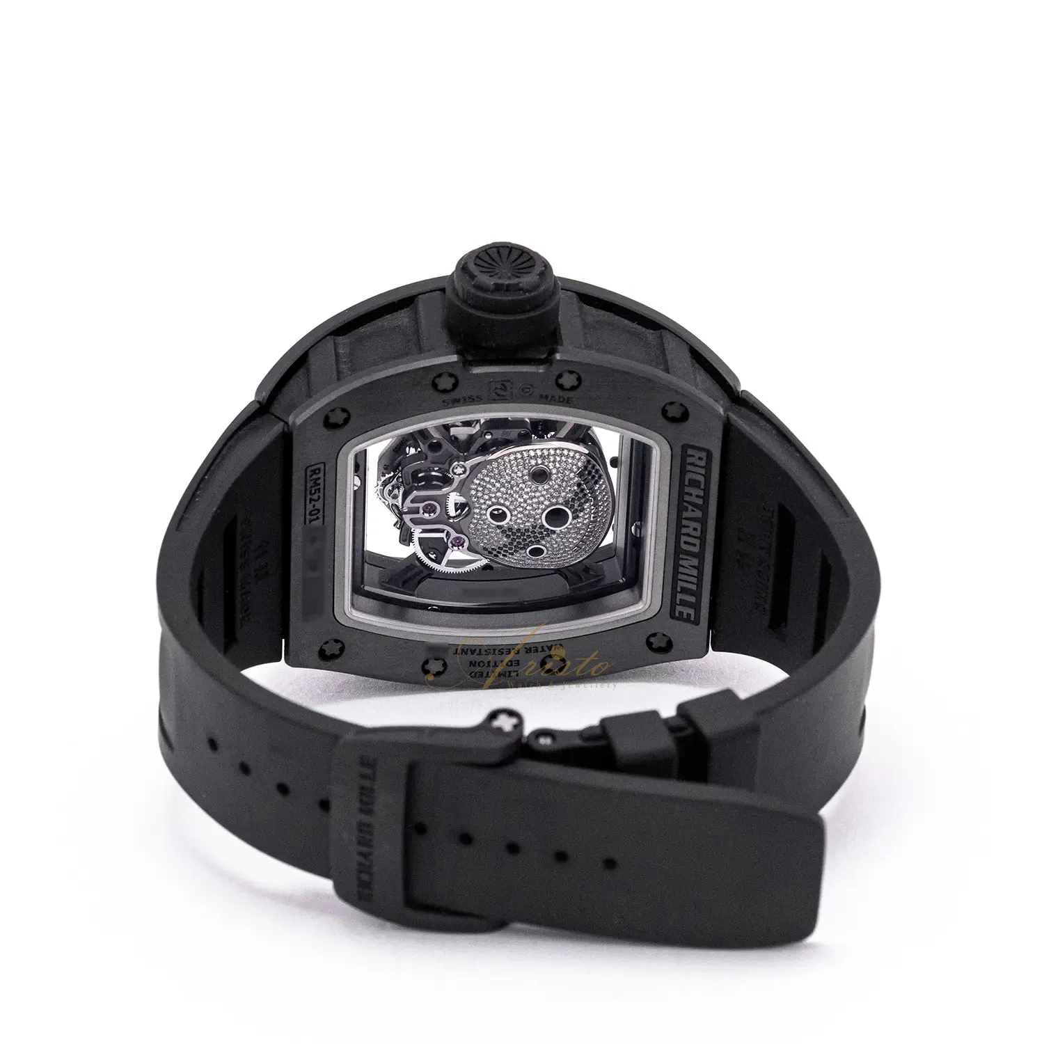 RM52-01 Black Ceramic Diamond Skull image 5