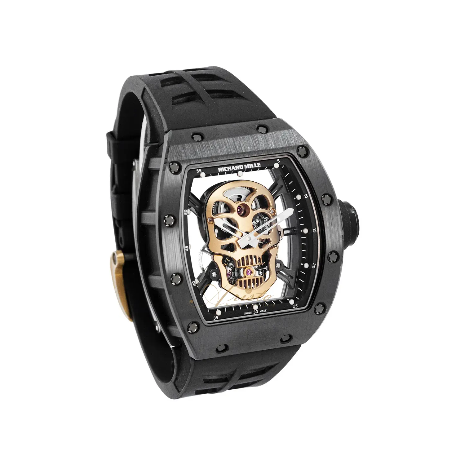 RM52-01 Black Ceramic Gold Skull image 3